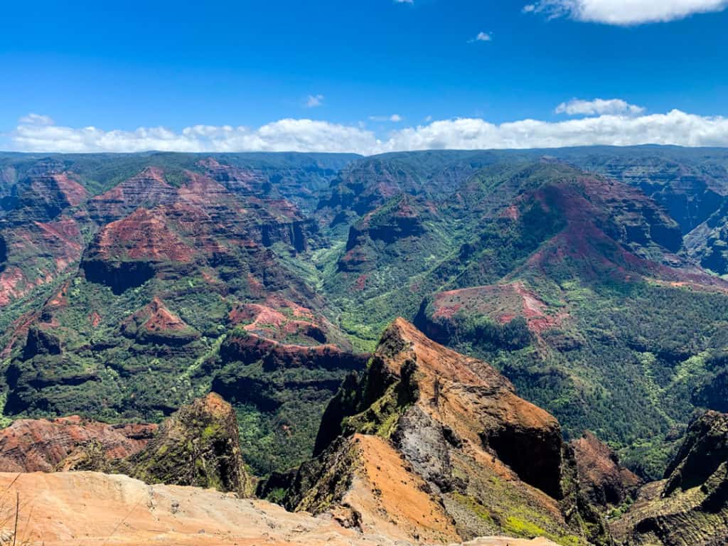View of Waimea Canyon in Kauai