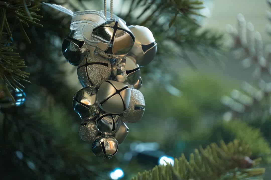 christmas tree with ornament close. up