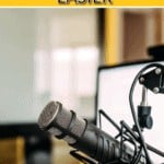 image of microphone with text at the top that says: the podcast that helps you make family adventures easier