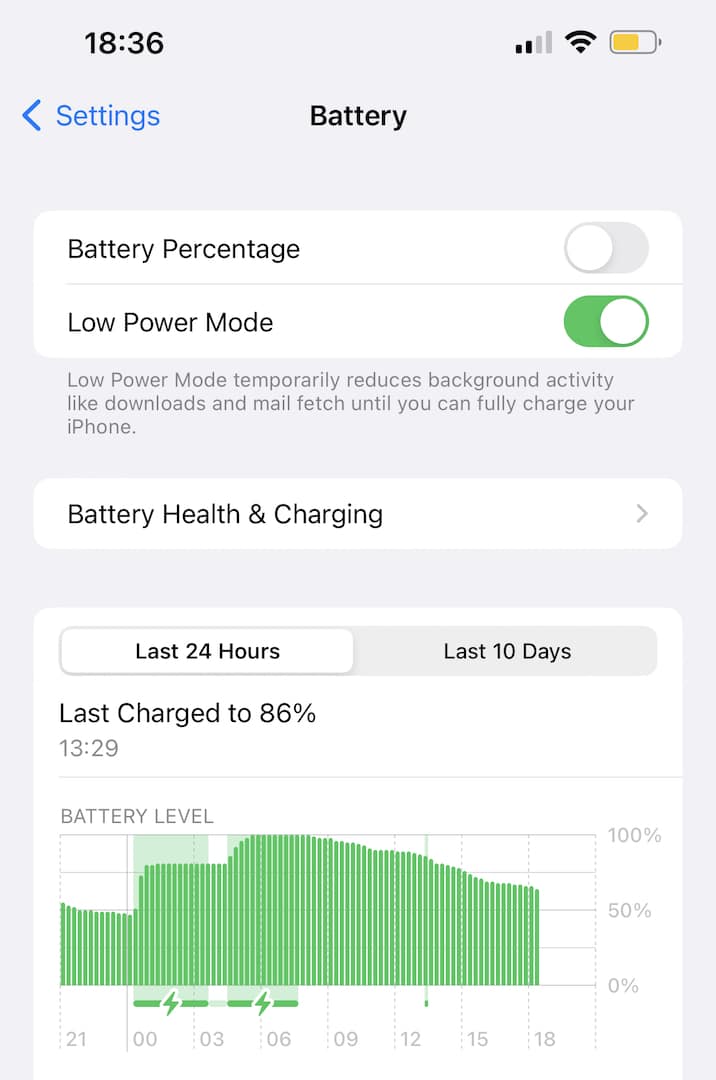 Low Power Mode iphone